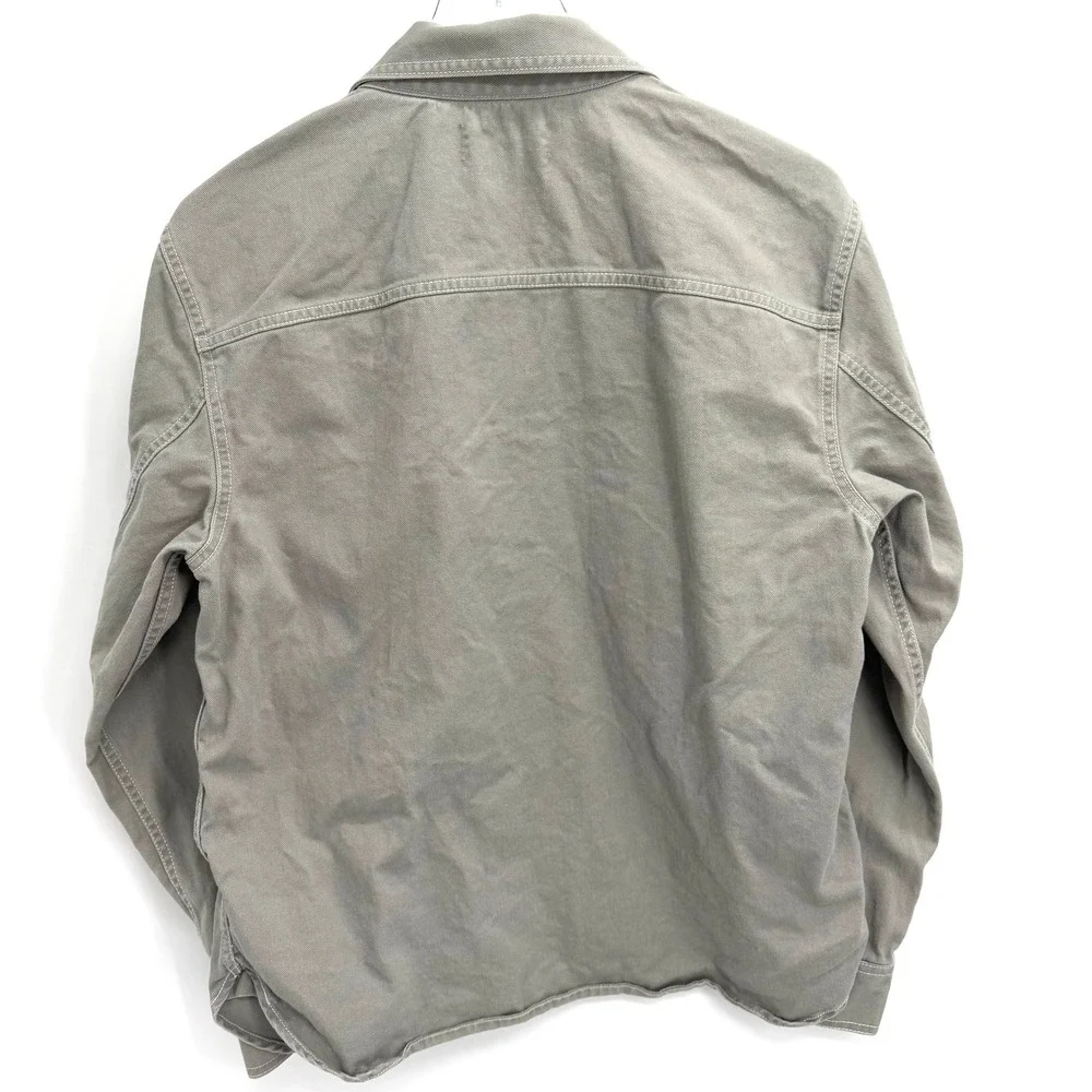Everlane Canvas Cotton Relaxed Shirt Mens Size M Grey Button Up Workwear - Picture 5 of 9